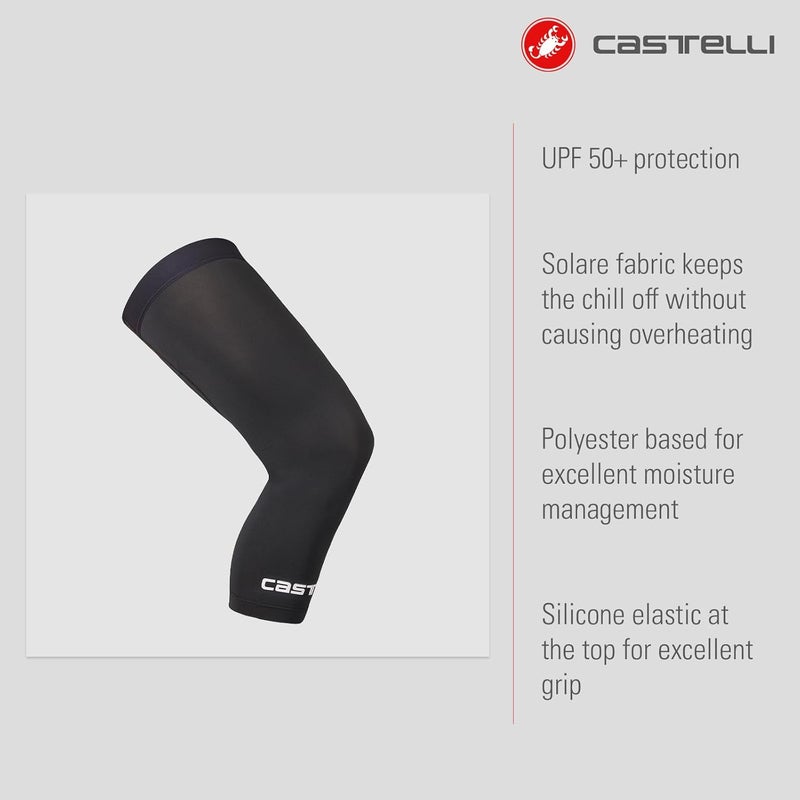Castelli UPF 50+ Light Knee 2 Sleeves, Black, M - Image 2